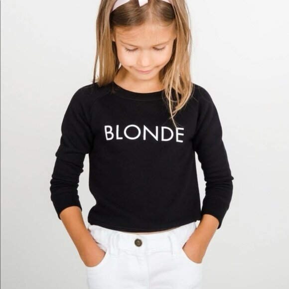 Brunette the Label Blond kids crew sweater sz 6 8 - Picture 1 of 3